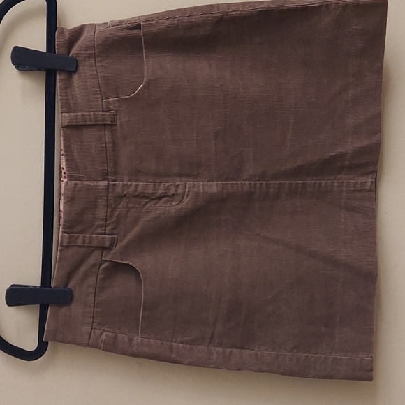 J CREW Factory Taupe Stretch Mini Corduroy Skirt sz 2 - Picture 2 of 9